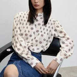 Mango Geometric Print Blouse -Mango popular store mango 1718 5547636 4