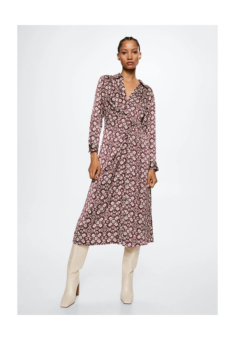 Mango Flowy Flower Printed Dress 6 Mango Flowy Flower Printed Dress - Image 4