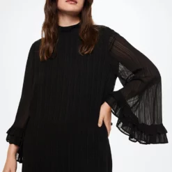 Mango Ruffled Sleeve Dress -Mango popular store mango 1749 3068136 6