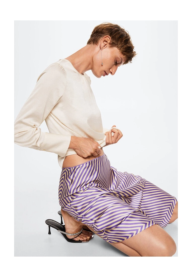 Mango Ruched Satin Blouse 7 Mango Ruched Satin Blouse - Image 5