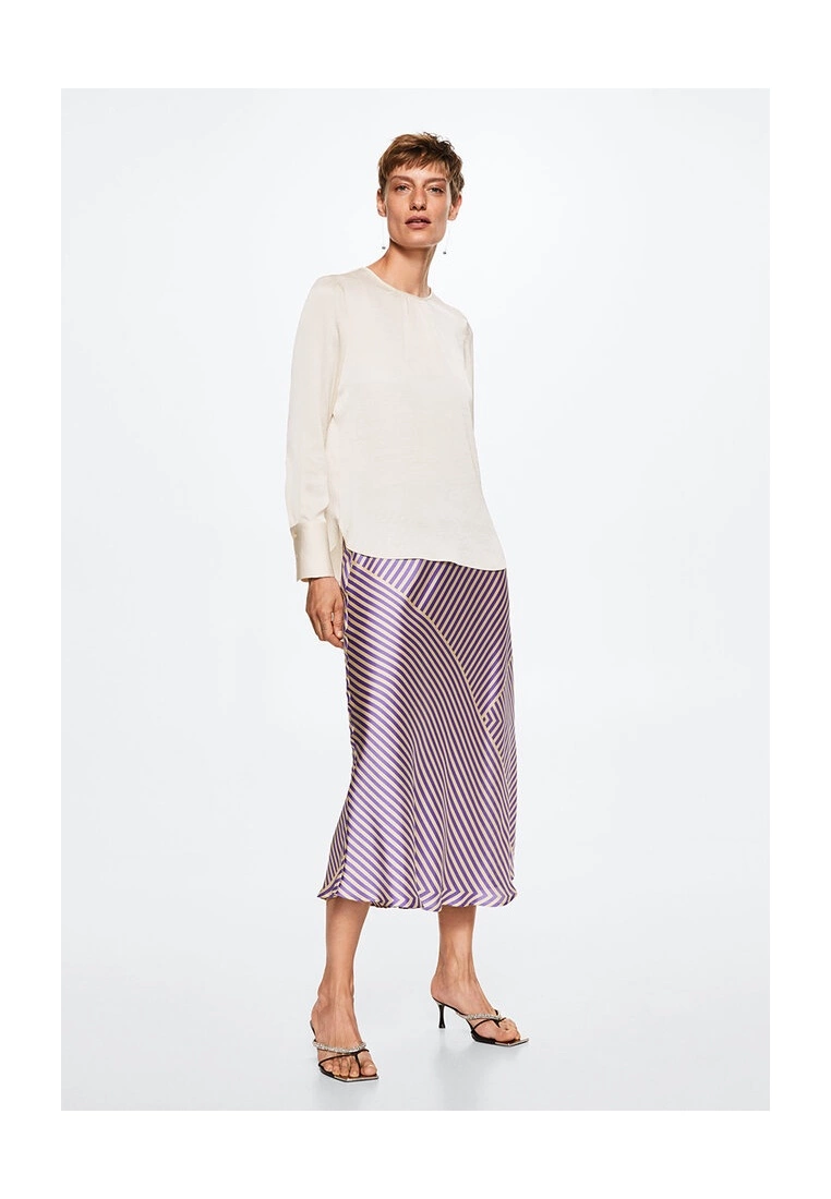 Mango Ruched Satin Blouse 8 Mango Ruched Satin Blouse - Image 6