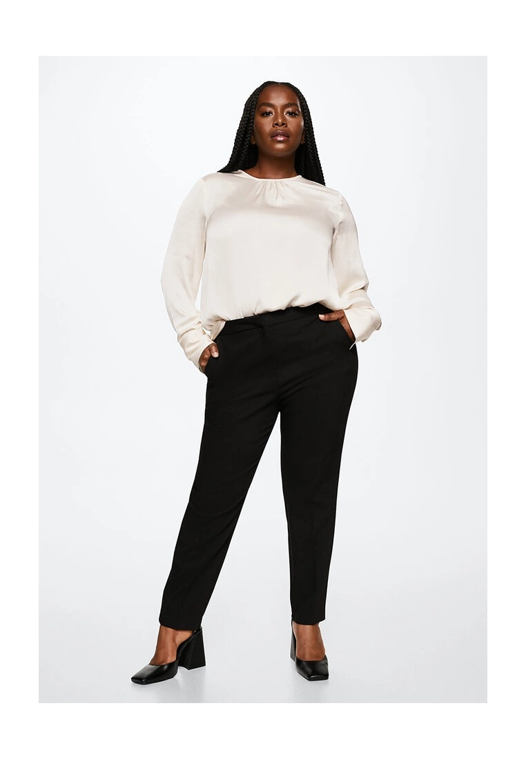 Mango Ruched Satin Blouse 9 Mango Ruched Satin Blouse - Image 7