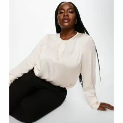 Mango Ruched Satin Blouse 18 Mango Ruched Satin Blouse -Mango popular store mango 1802 8851626 8