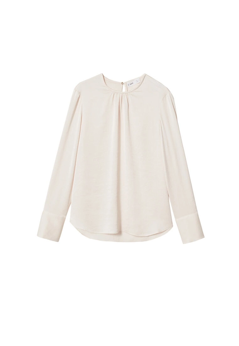 Mango Ruched Satin Blouse 11 Mango Ruched Satin Blouse - Image 9