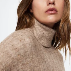 Mango Ribbed Turtleneck Dress -Mango popular store mango 1833 2706336 4