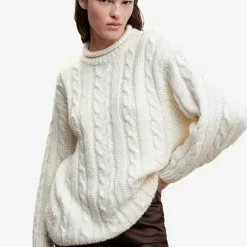 Mango Braided Wool Sweater