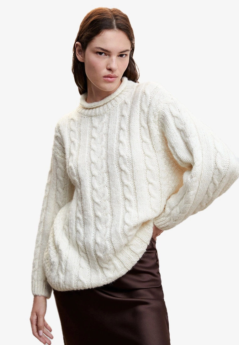 Mango Braided Wool Sweater 3 Mango Braided Wool Sweater
