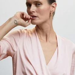 Mango Satin Wrap Blouse -Mango popular store mango 1855 6881046 3