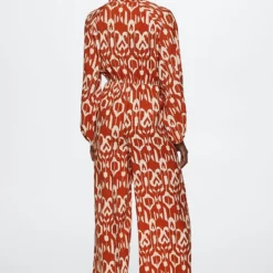 Mango Fluid Printed Jumpsuit -Mango popular store mango 1908 6117336 2