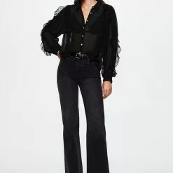 Mango Textured Ruffled Blouse -Mango popular store mango 1914 9117336 4