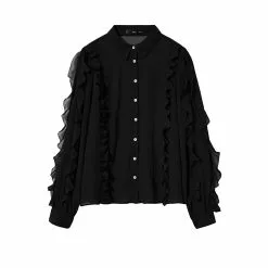 Mango Textured Ruffled Blouse -Mango popular store mango 1914 9117336 6