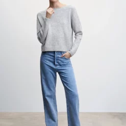 Mango Boat-Neck Knitted Sweater -Mango popular store mango 1940 0347636 5