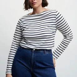 Mango Cotton Boat Neck T-Shirt 11 Mango Cotton Boat Neck T-Shirt -Mango popular store mango 1952 3167636 2