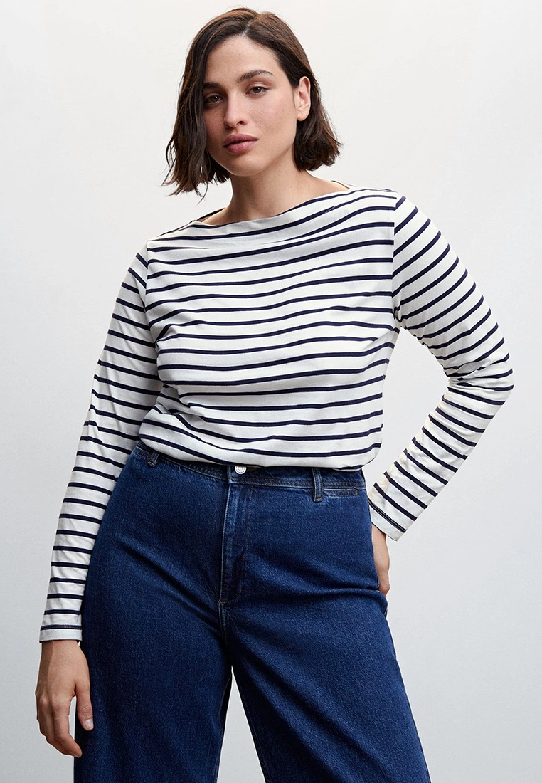 Mango Cotton Boat Neck T-Shirt 4 Mango Cotton Boat Neck T-Shirt - Image 2