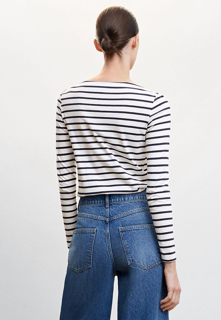 Mango Cotton Boat Neck T-Shirt 6 Mango Cotton Boat Neck T-Shirt - Image 4