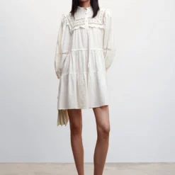 Mango Laser-Cut Details Dress -Mango popular store mango 1997 4857636 4