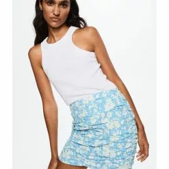 Mango Printed Pleated Skirt -Mango popular store mango 2118 0306816 4