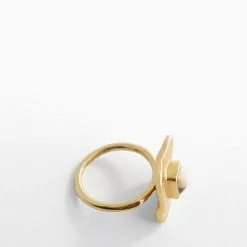 Mango Ring With Square Design -Mango popular store mango 2118 9638836 3