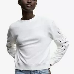 Mango Sweatshirt With Die-Cut Sleeves
