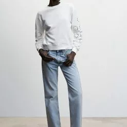 Mango Sweatshirt With Die-Cut Sleeves -Mango popular store mango 2172 2667836 4