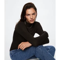 Mango Turtleneck Long-Sleeved T-Shirt -Mango popular store mango 2364 7951626 13