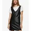 Mango Faux-Leather Pinafore Dress -Mango popular store mango 2375 1605626 1