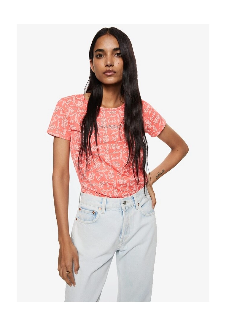 Mango Embroidered Logo Print T-Shirt 3 Mango Embroidered Logo Print T-Shirt