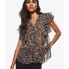 Mango Ruffles Printed Blouse 2 Mango Ruffles Printed Blouse -Mango popular store mango 2557 8379026 1