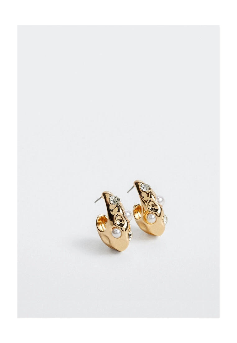 Mango Pearl-Effect Crystal Earrings 4 Mango Pearl-Effect Crystal Earrings - Image 2