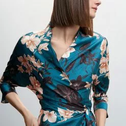 Mango Floral Print Kimono Dress -Mango popular store mango 2895 1752636 3