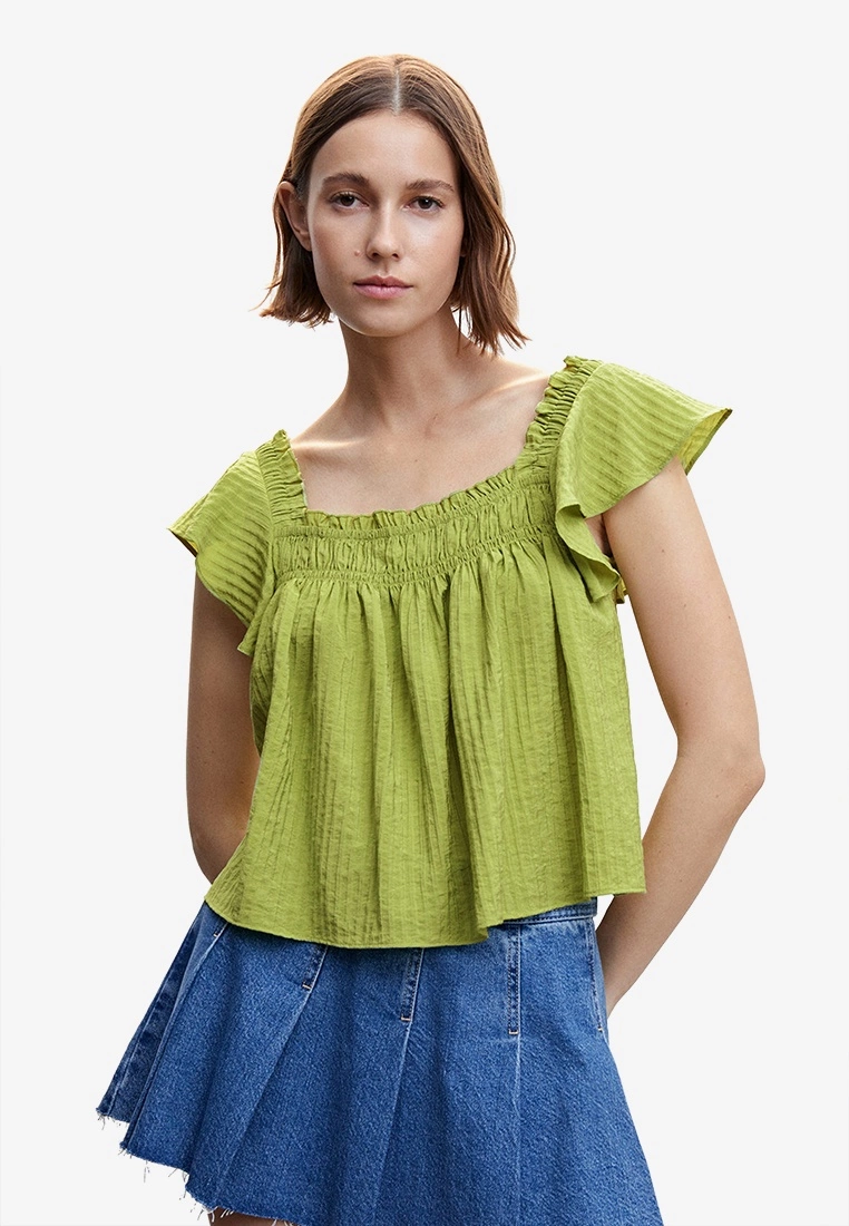 Mango Stripe Texture Blouse 3 Mango Stripe Texture Blouse