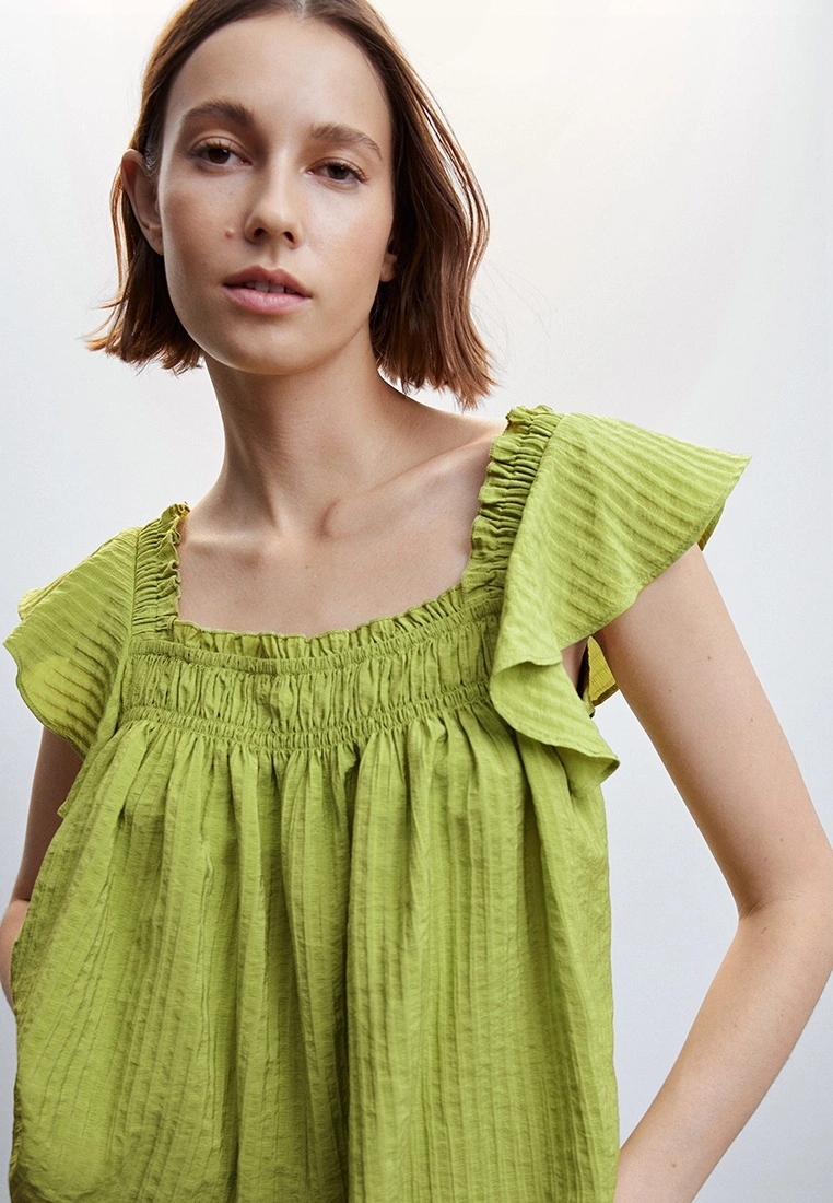 Mango Stripe Texture Blouse 5 Mango Stripe Texture Blouse - Image 3