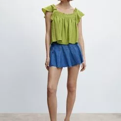 Mango Stripe Texture Blouse 11 Mango Stripe Texture Blouse -Mango popular store mango 2906 5152636 4