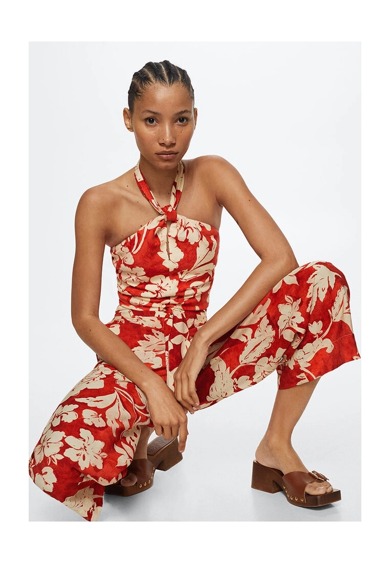 Mango Flowy Printed Trousers 6 Mango Flowy Printed Trousers - Image 4