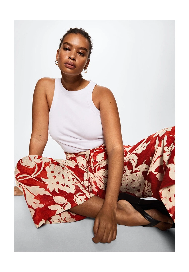 Mango Flowy Printed Trousers 8 Mango Flowy Printed Trousers - Image 6