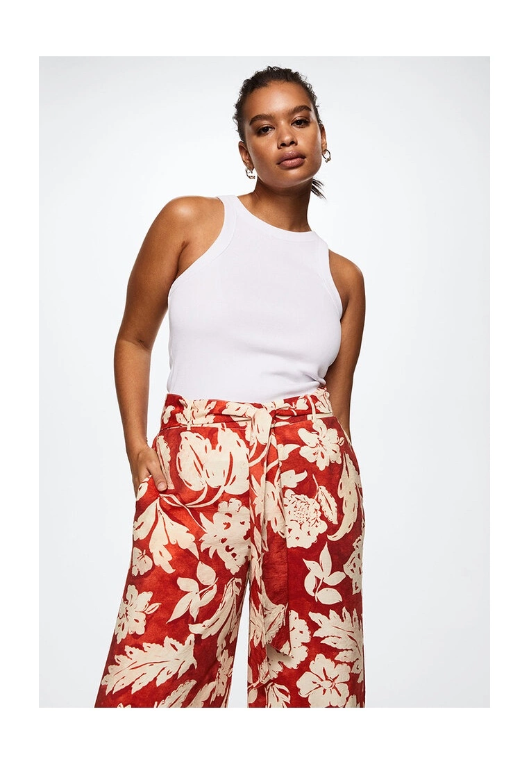 Mango Flowy Printed Trousers 9 Mango Flowy Printed Trousers - Image 7