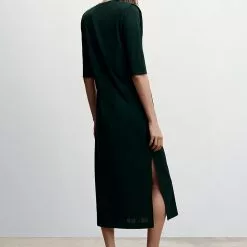 Mango Short Sleeve Dress With Shoulder Pads -Mango popular store mango 2955 0952636 2