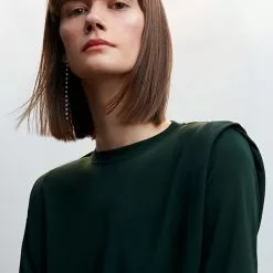 Mango Short Sleeve Dress With Shoulder Pads -Mango popular store mango 2956 0952636 3