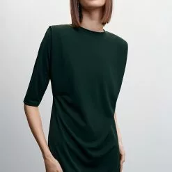 Mango Short Sleeve Dress With Shoulder Pads -Mango popular store mango 2956 0952636 4