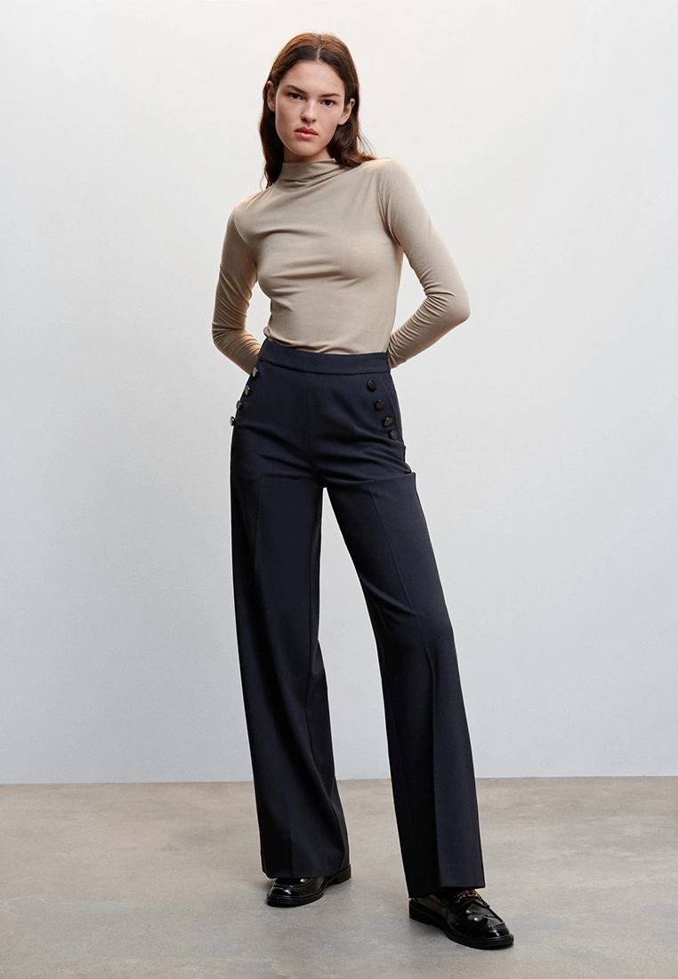 Mango Side Buttons Trousers 8 Mango Side Buttons Trousers - Image 6