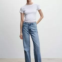 Mango Wide Leg Frayed Jeans 15 Mango Wide Leg Frayed Jeans -Mango popular store mango 2982 9881046 6