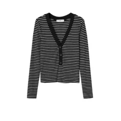 Mango Buttoned Ribbed Top -Mango popular store mango 2996 9070036 6