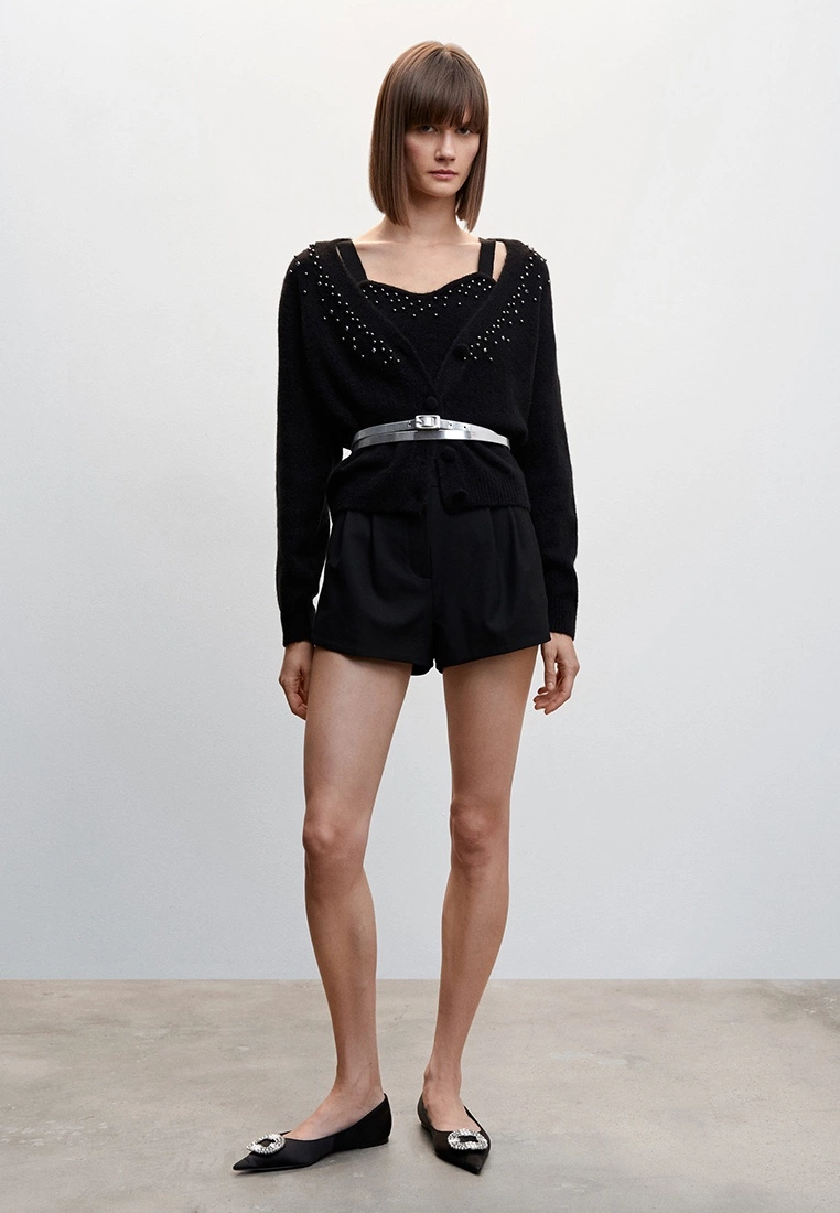 Mango Knitted Cardigan With Metallic Details 6 Mango Knitted Cardigan With Metallic Details - Image 4