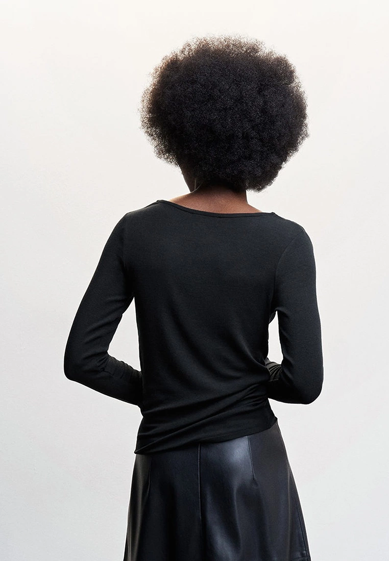 Mango Ruched Detail T-Shirt 4 Mango Ruched Detail T-Shirt - Image 2