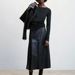 Mango Ruched Detail T-Shirt 11 Mango Ruched Detail T-Shirt -Mango popular store mango 3023 7481046 4