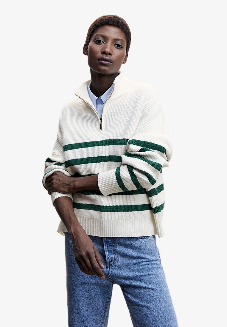 Mango Striped Knit Sweater 3 Mango Striped Knit Sweater