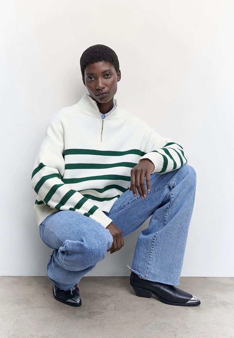 Mango Striped Knit Sweater 6 Mango Striped Knit Sweater - Image 4