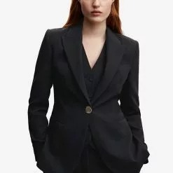 Mango Buttoned Suit Blazer