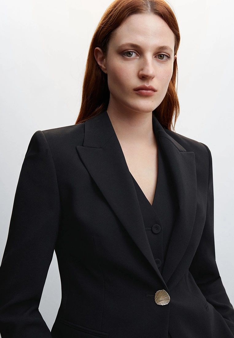 Mango Buttoned Suit Blazer 6 Mango Buttoned Suit Blazer - Image 4