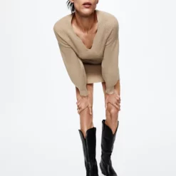 Mango Puffed Sleeves Knit Dress -Mango popular store mango 3042 2861036 3